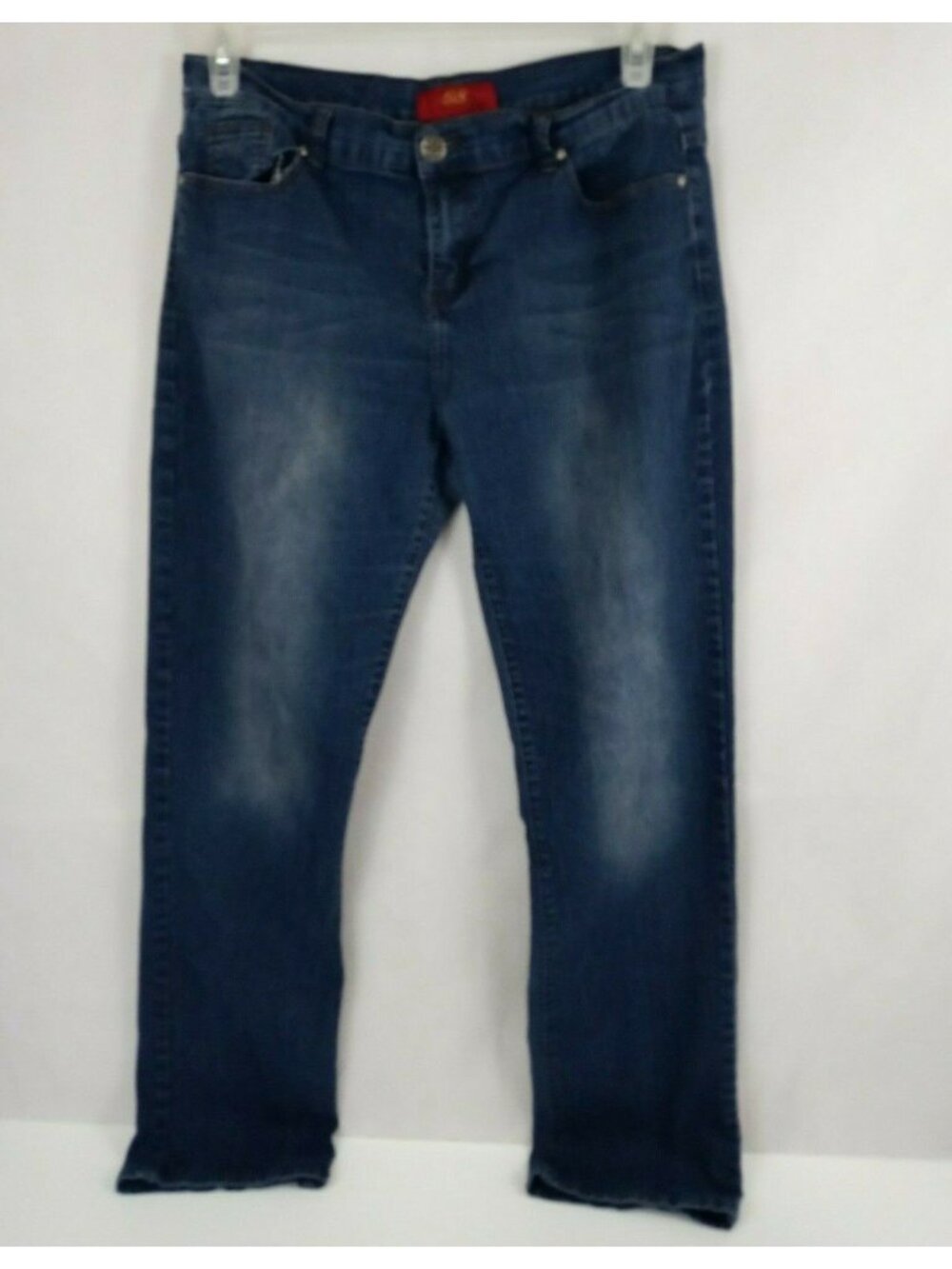 6.8 For True Prosperity Distressed Whiskered Embroidered Jeans Size 14
